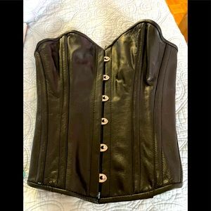 NWOT True Corset leather steel-boned corset